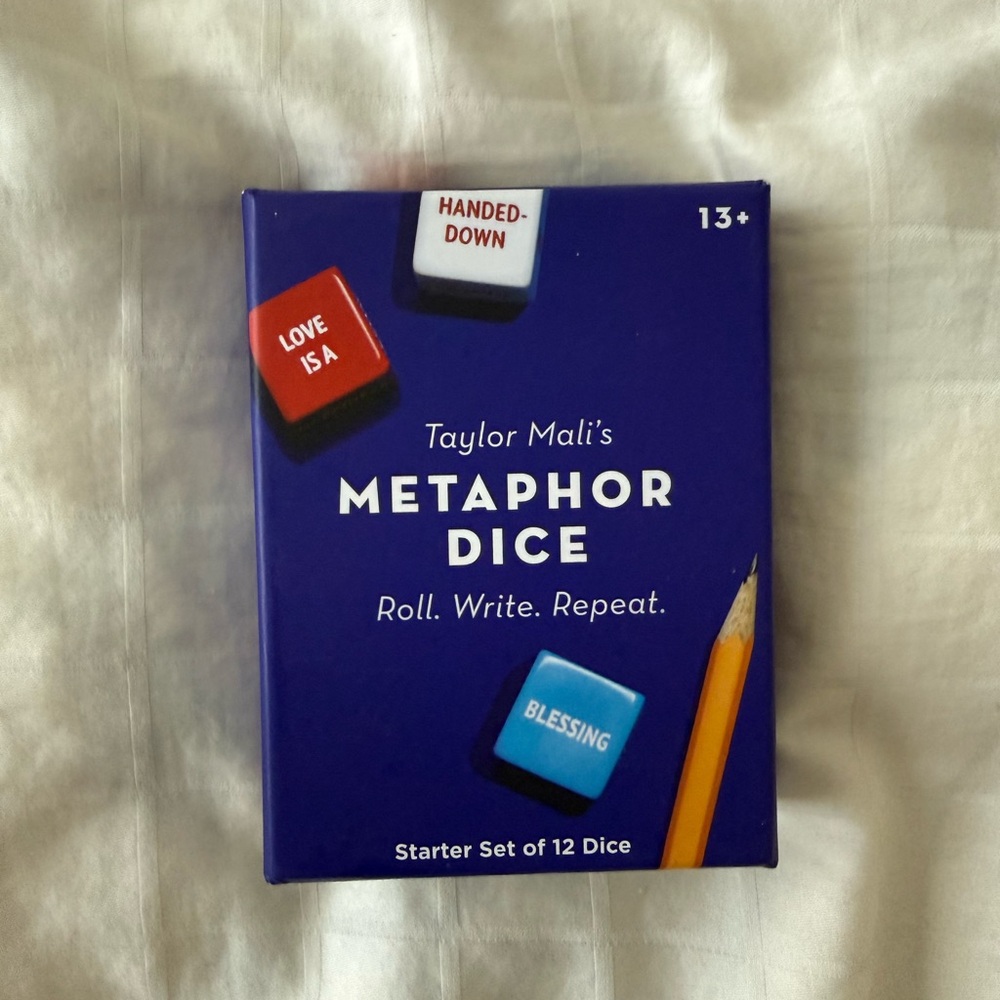 Taylor Mali's Metaphor Dice - Blue